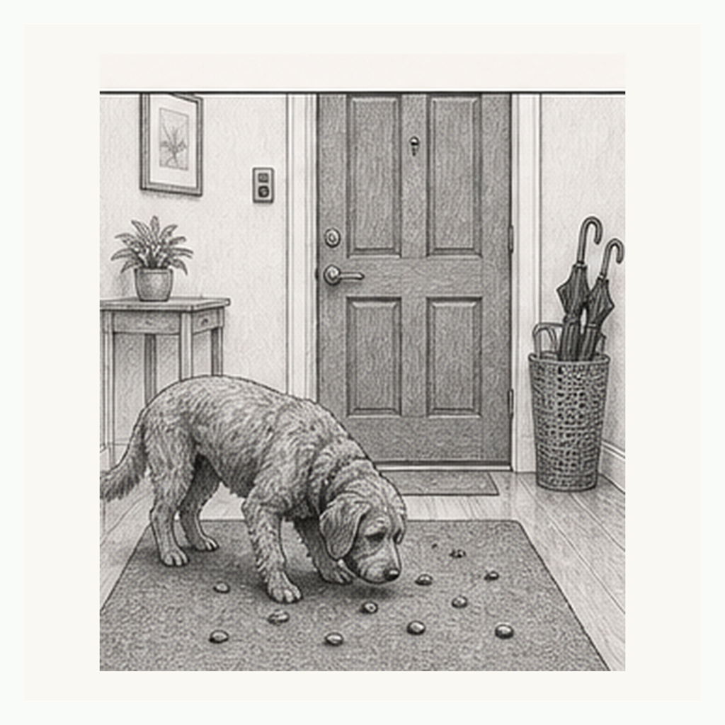 Detailed sketch demonstrating Recovery After Barking