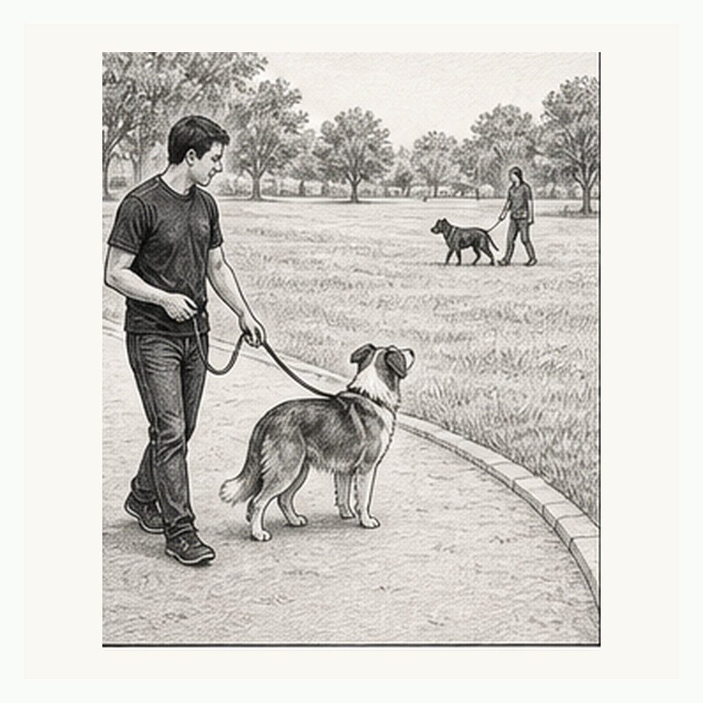 Sketch demonstrating Auto Check-In on Walks