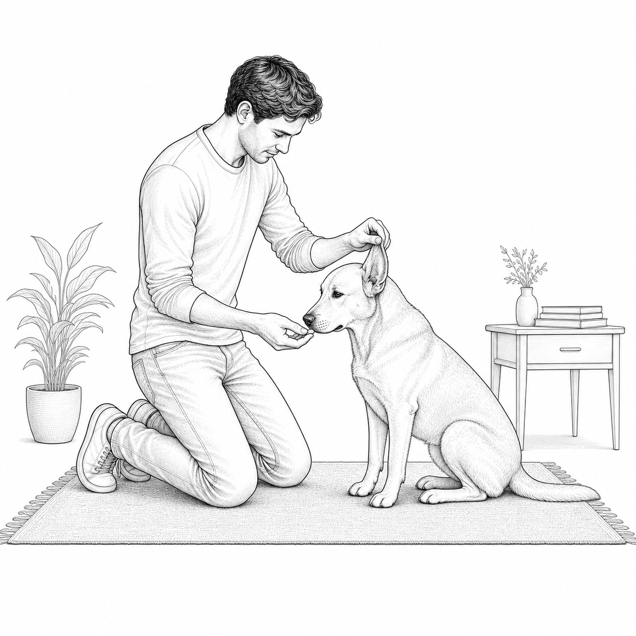 Sketch demonstrating Ear Look Practice