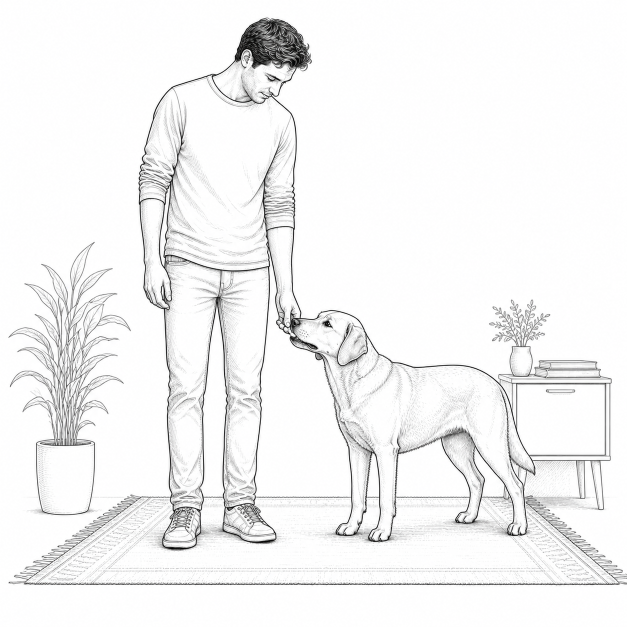 Sketch demonstrating Treat Delivery at Your Side