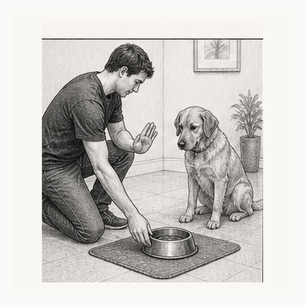 Sketch demonstrating Food Bowl Pause